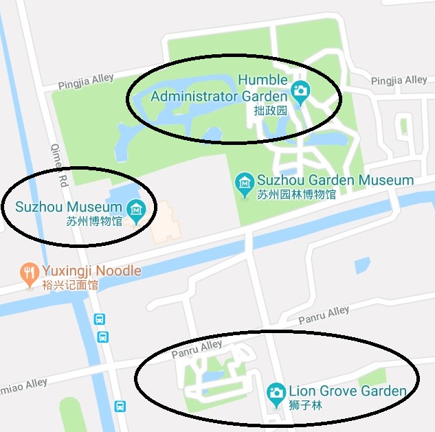 Suzhou attractions map