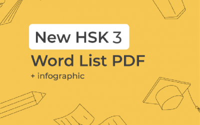 New HSK 3: Word List PDF & Infographic 2021