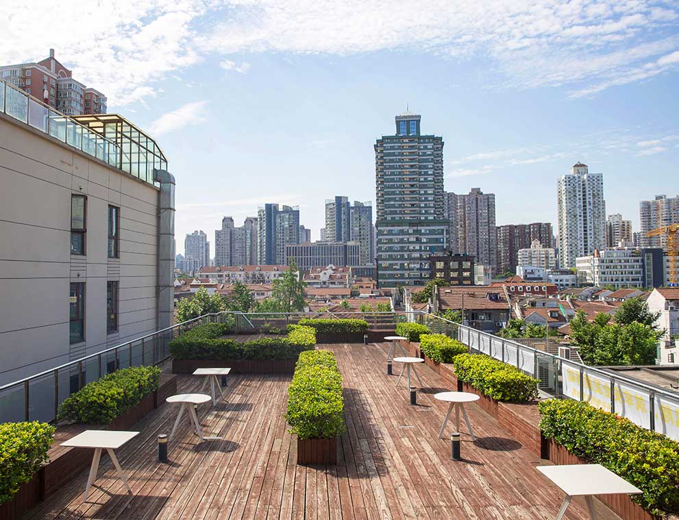 Shanghai campus rooftop