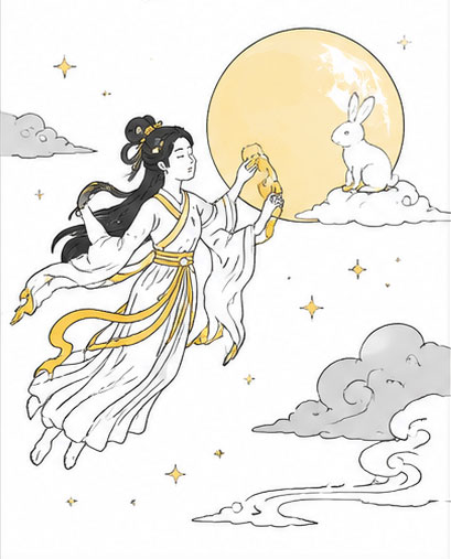 Chang'e Flies to the Moon