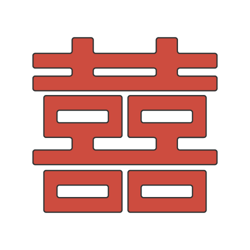 Double Happiness character 囍 (shuāngxǐ) | That's Mandarin Blog